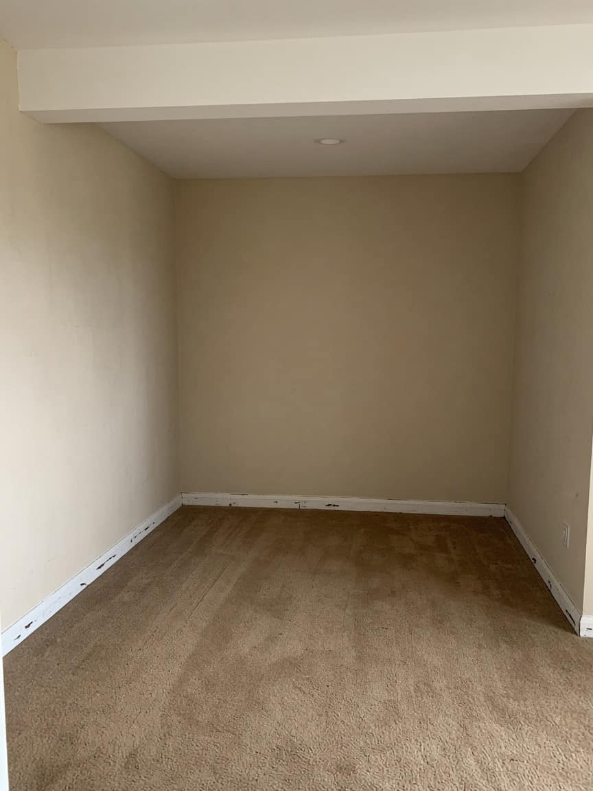 Living room before paint